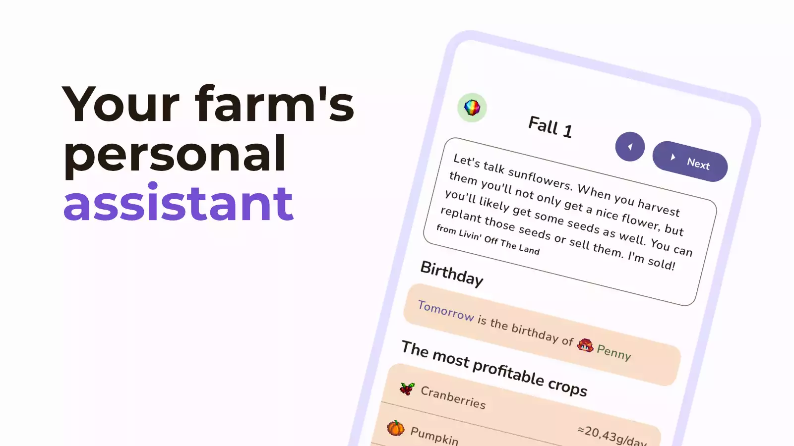 Your farm's personal assistant